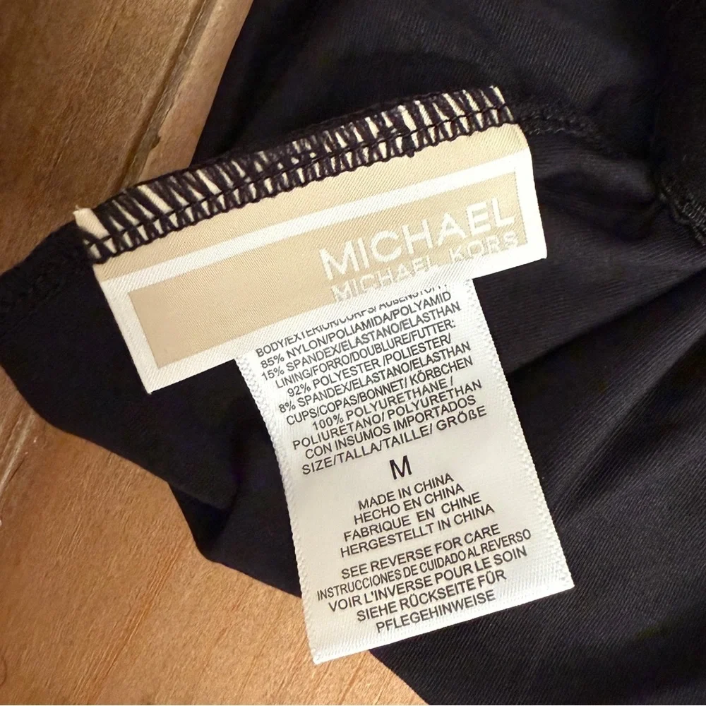 Michael Kors Lace Up Blouson Swim Top - Picture 6 of 6